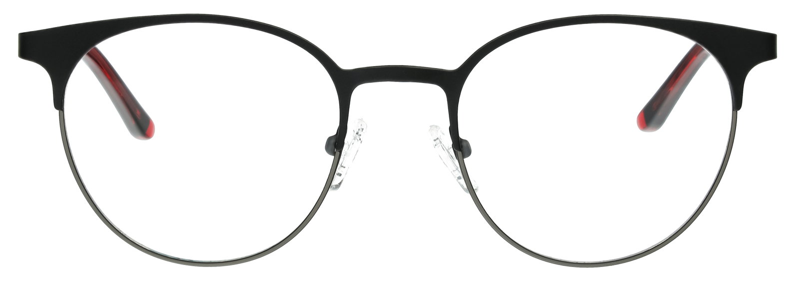 Das Bild zeigt die Eyebar Brille Brüssel in mattschwarz von vorne.